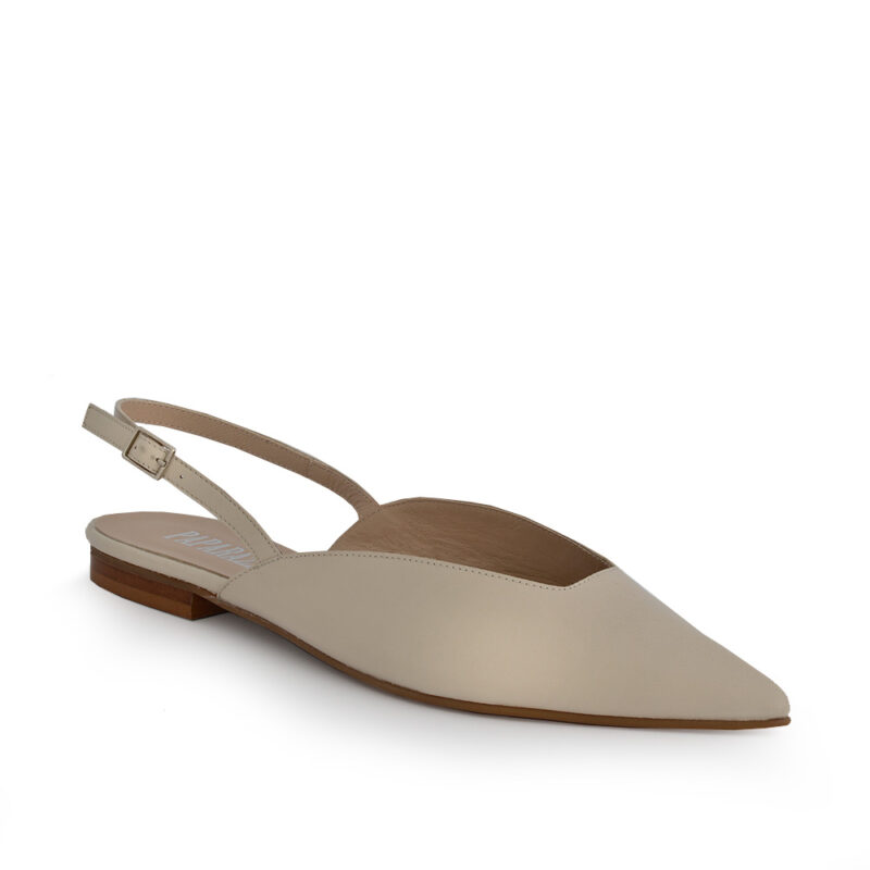 Zapato plano beige tallas grandes