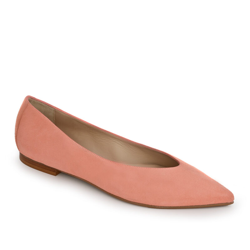 Zapato plano de salon color naranja