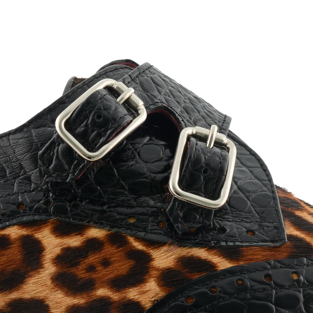 Comprar mocasín de piel negro combinado con efecto leopardo modelo Wodonga II Comprar mocasín de piel negro combinado con efecto leopardo modelo Wodonga II