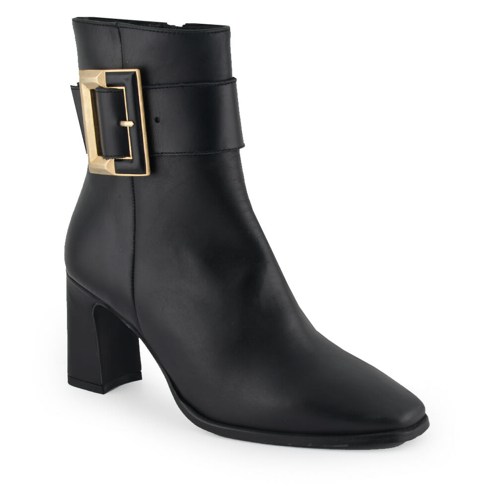 Botín de piel negra con tacón de 7 cm zapateria online zapateria valladolid Botín de piel negra con tacón de 7 cm zapateria online zapateria valladolid