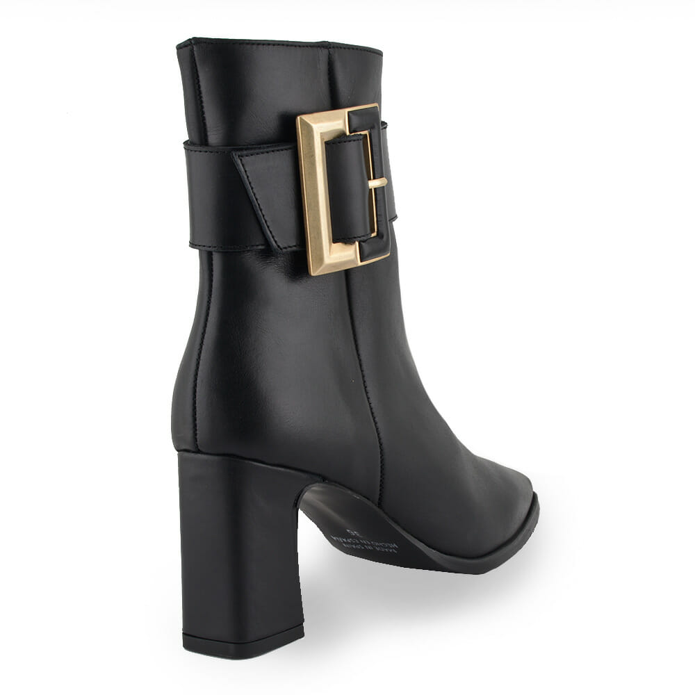 Botín de piel negra con tacón de 7 cm zapateria online zapateria valladolid Botín de piel negra con tacón de 7 cm zapateria online zapateria valladolid