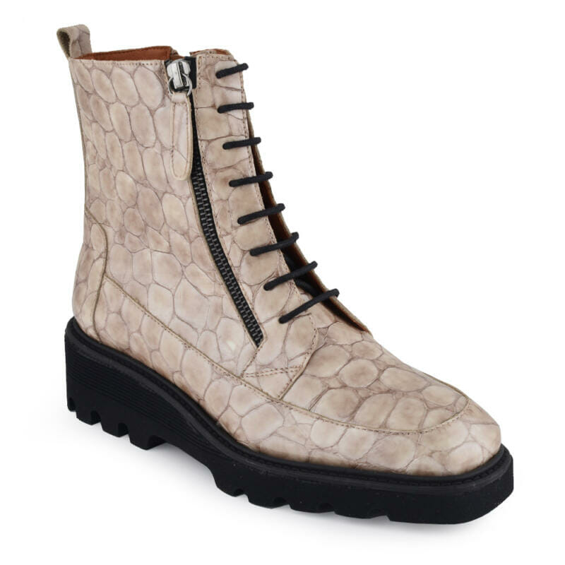 bota de cordones señora piel coco charol calzado exclusivo para mujer valladolid