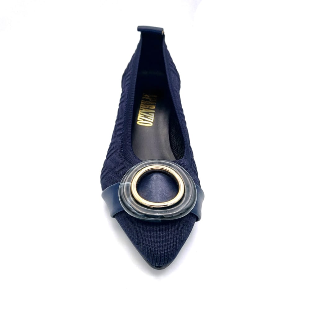 zapato plano de mujer de licra azul zapato plano de mujer de licra azul